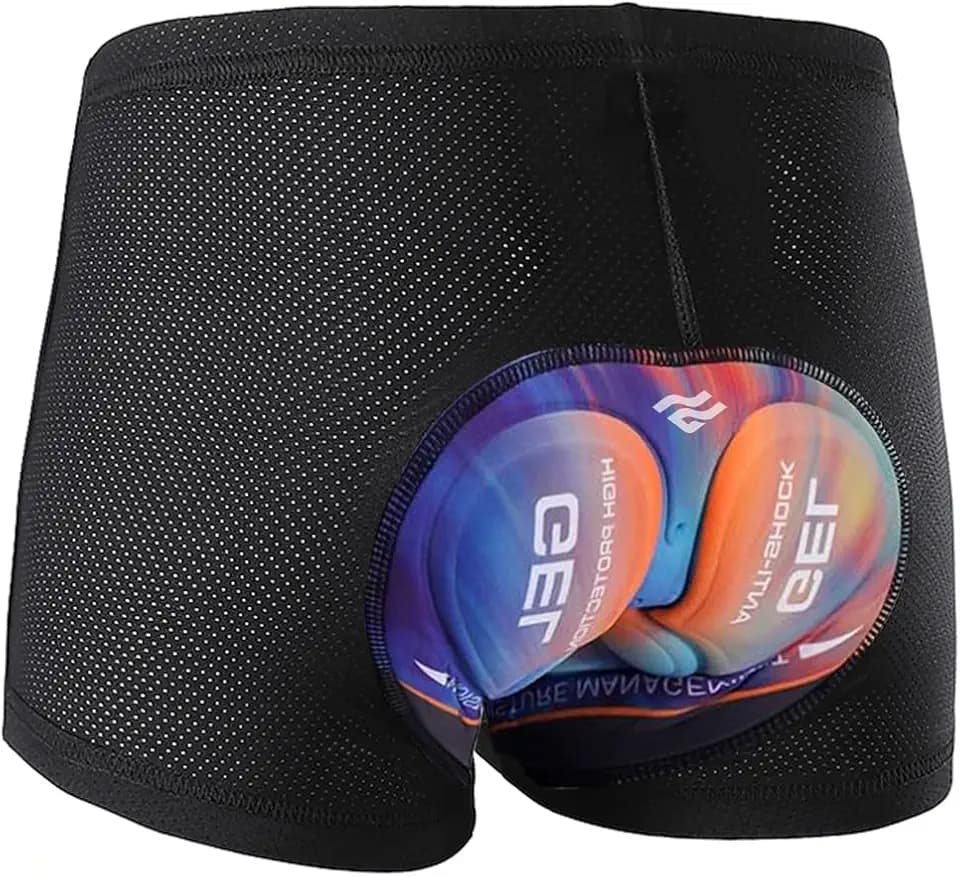 Fahrradhose Herren Radunterhose 5D Gepolstert Radhose Kurz Radlerhose Atmungsaktive schnelltrocknende stoßfeste Fahrrad Unterhosen Fahrradunterhose