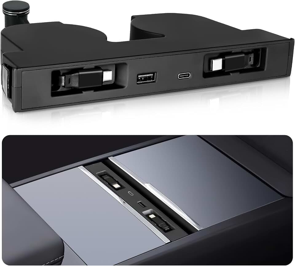 USB Hub for Tesla Model Y Juniper 3 Highland Y L with Dual Type-C