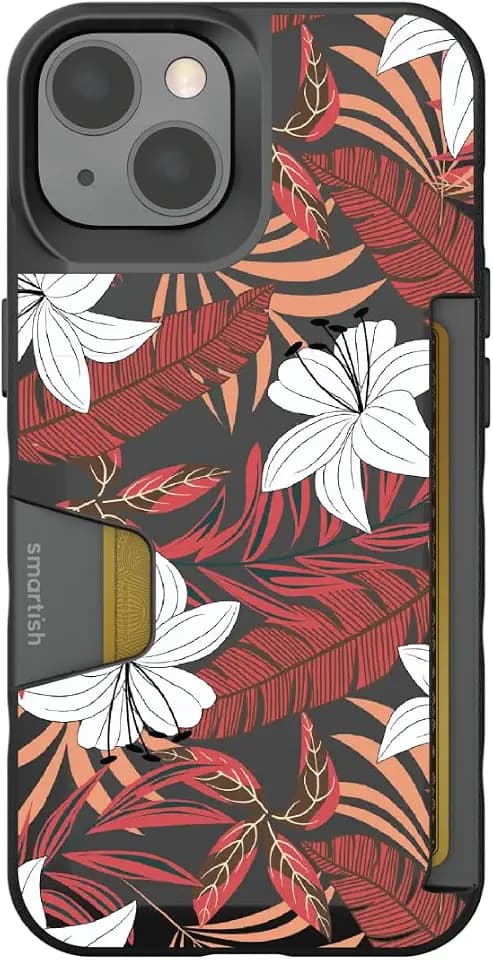 Smartish® iPhone 14 Wallet Case - Wallet Slayer Vol. 1 [Slim + Protective] - Calla Me Maybe - Drop Tested 6FT - Credit Card Holder - Floral Case for Women - Fits Apple iPhone 14