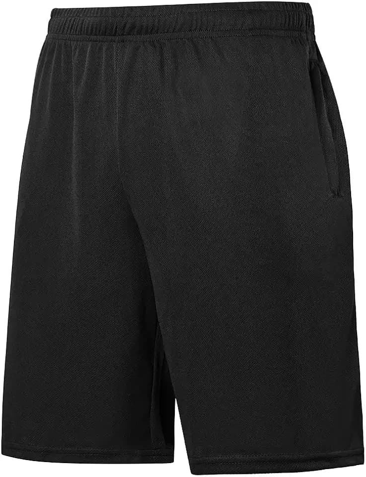 Idtswch Big Herren Athletic Basketball-Shorts, leicht, Dry-Fit, Trainings-Shorts, Reißverschlusstaschen (XL-6X)