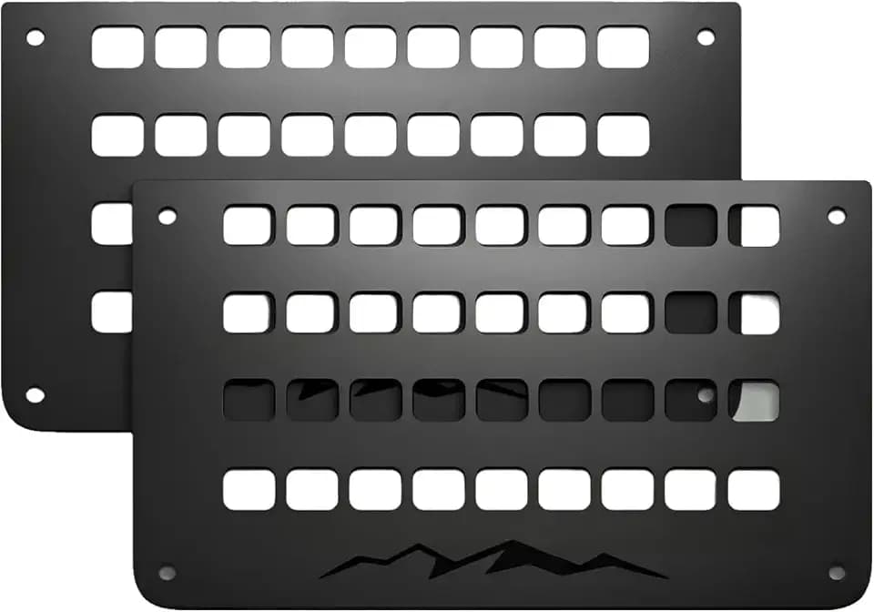 2 Pecs Metal Molle Storage Trunk Organizer for 2026 Honda Passport, MOLLE trunk mounting panel functional partition,08Z03-3BM-100,black