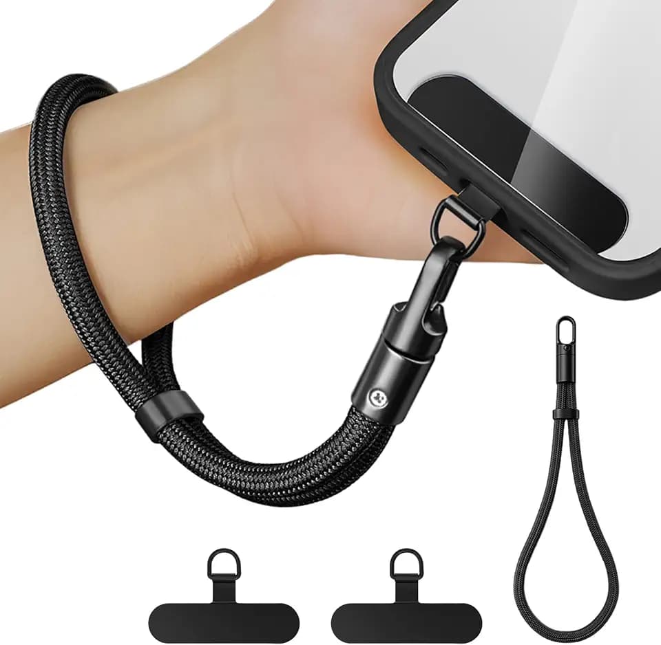 Anti Theft Phone Wrist Strap With 2 Metal Tether Tabs，Adjustable Wristlet & Hand Cell Phone Lanyard for Women and Men
