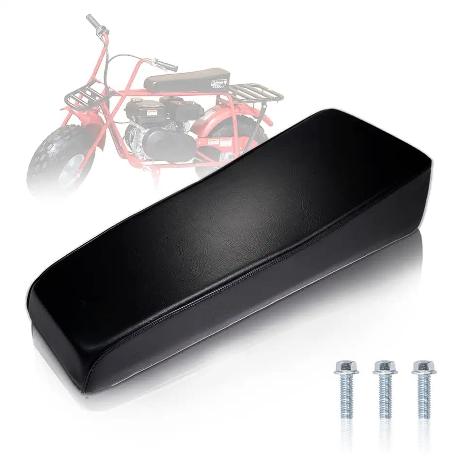 JMCHstore Upgraded 19'' Seat for Coleman ct200u 196cc ct200 200cc Motor 6.5HP Mini bike Trail Powersports Parts, Black