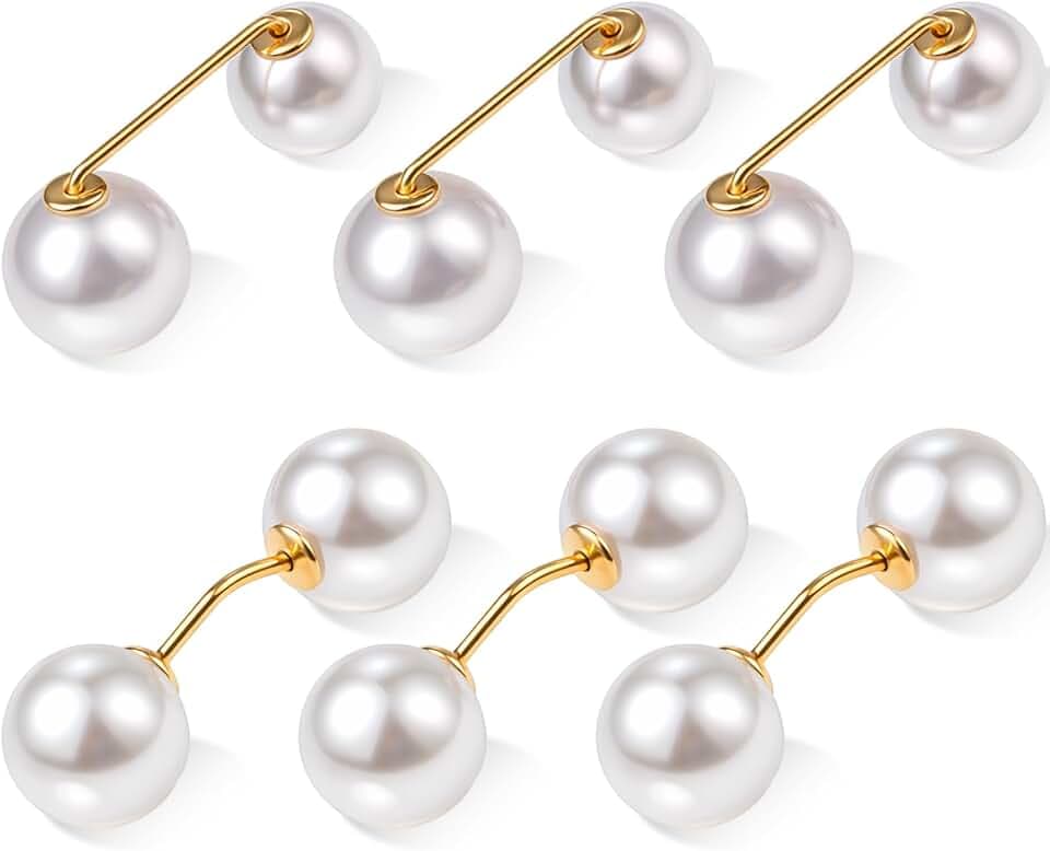 WILLBOND 6 Pcs Pearl Brooch Pins for Women