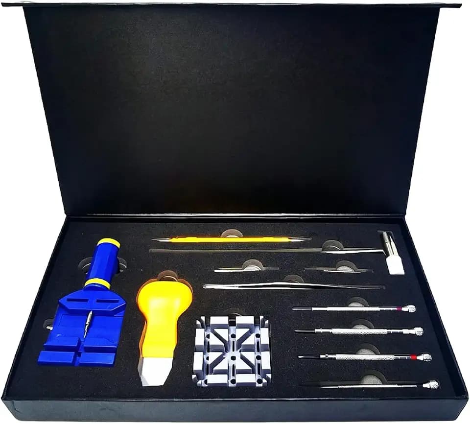 Watch Repair Tool Kit Compatible with Invicta, 12 Pcs Watch Link Removal Kit for Band Sizing Adjustment, Battery Replacement & Daily Watch Maintenance