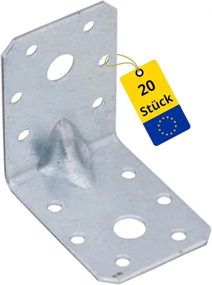 DMX - Winkelverbinder 20er Set 60x60x45 Schwerlastwinkel - Winkel Metall
