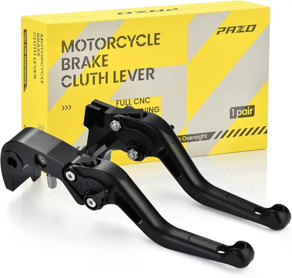 PAZO CNC 3D Texture Motorcycle Brake Clutch Levers - Black, Compatible with Husqvarna 701 Supermoto/Enduro (2016-2023), Svartpilen 701 (2019-2020), Adjustable Aluminum Handle