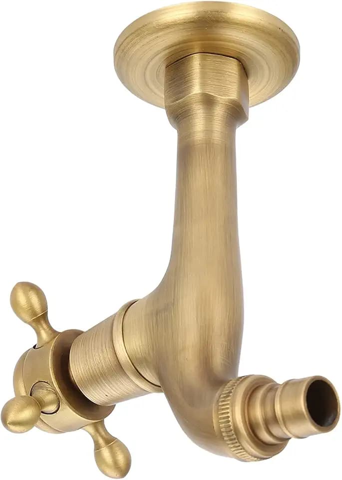 Europäische Klassische Mop Pool Wasserhahn Wandmontiert Messing Antik Elegant Kalt/Warm Wasser für Badezimmer Zubehör(#1)