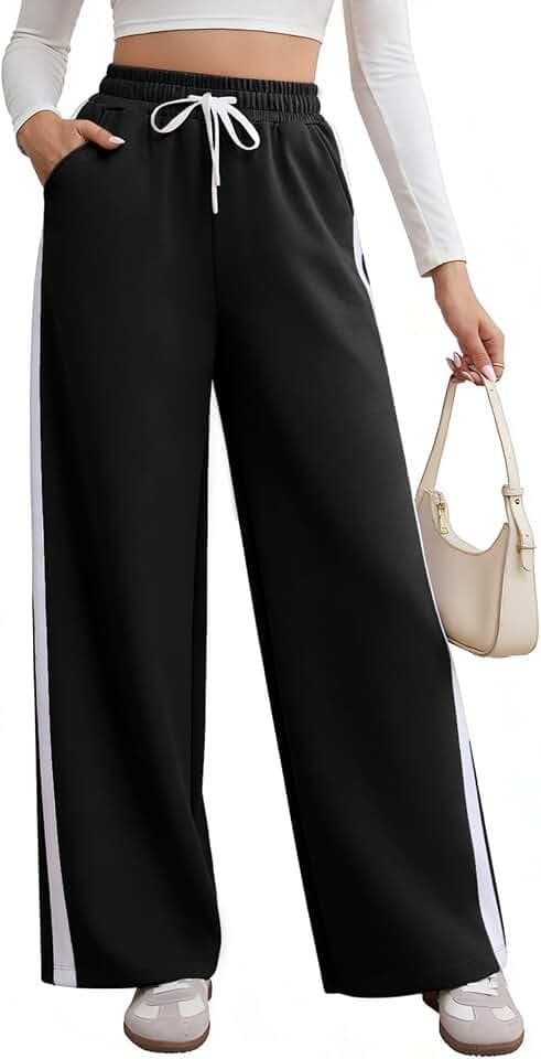 Charmo Jogginghose Damen Baggy Weites Hose Freizeithose mit Taschen