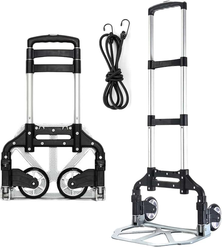 Folding Hand Truck, Dolly Cart with Wheels Foldable, Luggage Cart