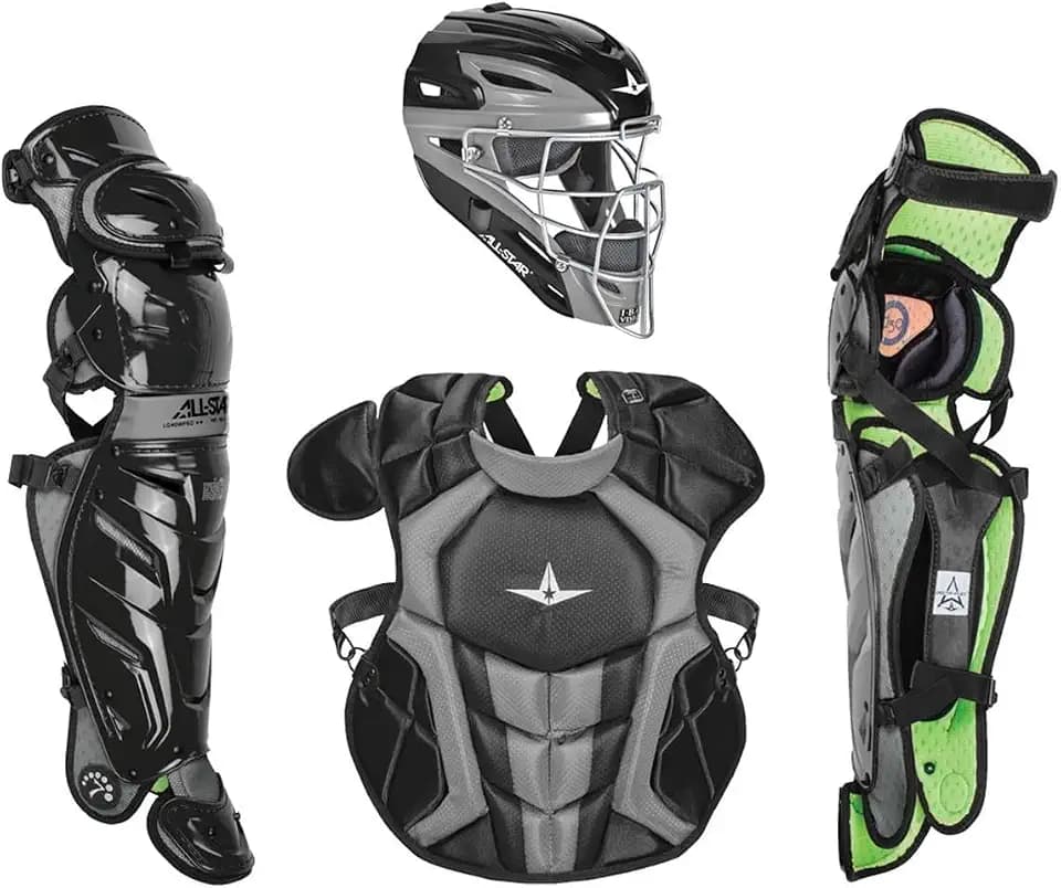 All-Star S7 Axis Ages 9 to 16 - Baseball Catching Equipment Kit (Includes Helmet, Chest Protector, Leg Guards), Meets NOCSAE