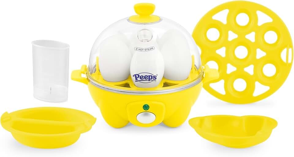 PEEPS & Dash Rapid Egg Cooker, Chick Omelette Mold, Yellow