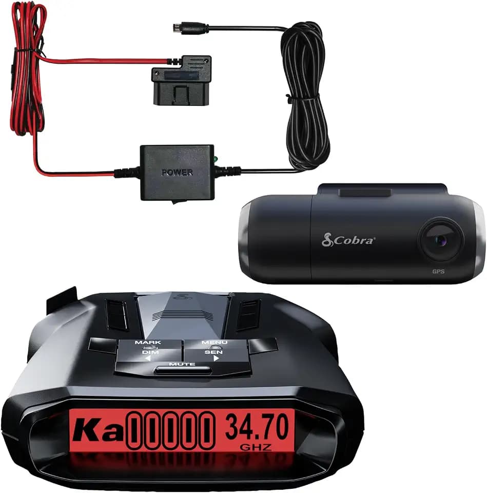 Cobra RAD 700i Radar Detector & SC 201 Smart Dash Cam Bundle