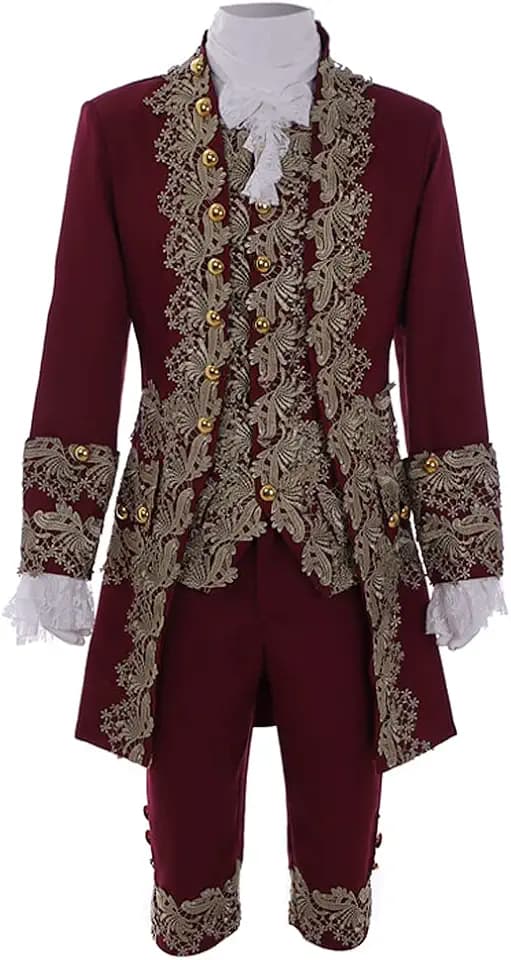 1791's lady Men's Victorian Fancy Outfit 18th Century Regency Tailcoat Vest Halloween Costume