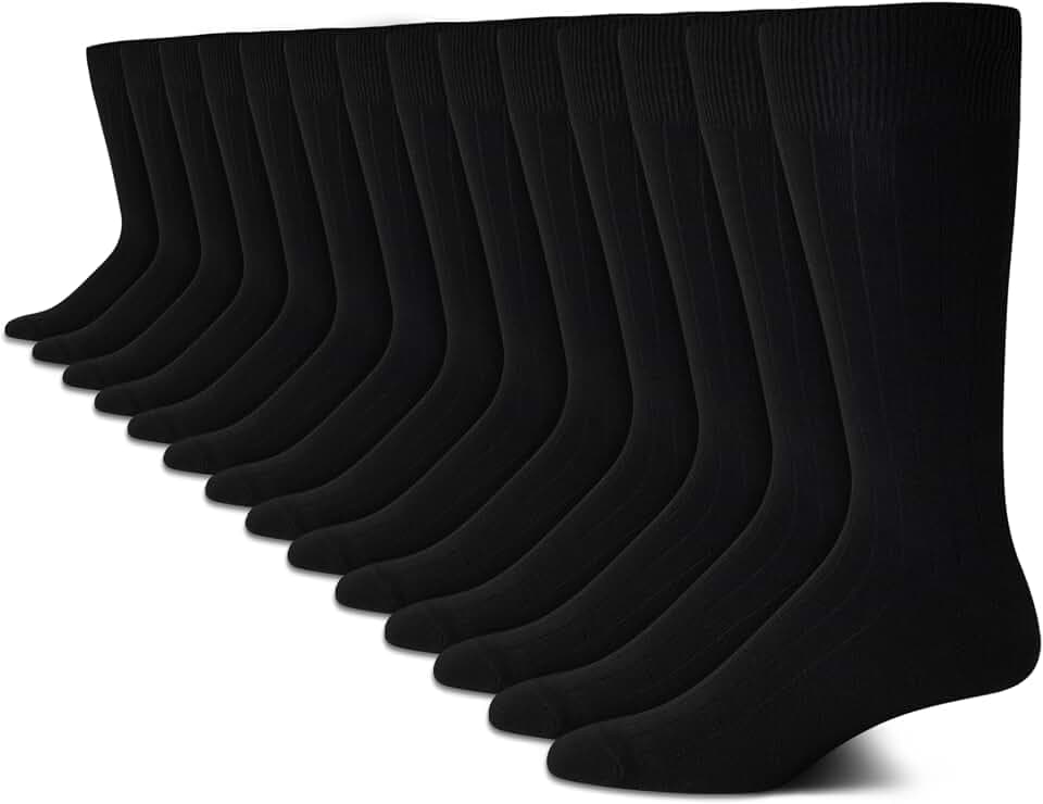 Van Heusen Mens 14 Pack Soft Stretch Moisture Wicking Dress Crew Socks