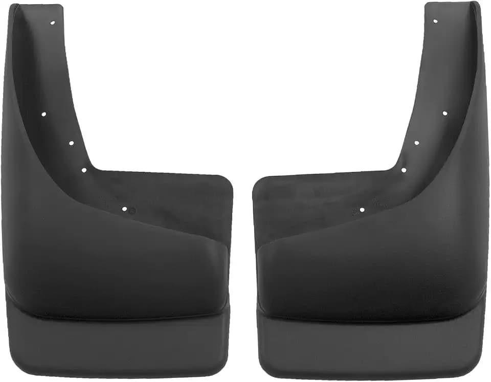 Husky Liners - Rear Mud Guards | 1999-2006 Chevrolet Silverado/GMC Sierra 1500, 2500/3500 w/OEM Fender Flares (Fits 2007 Classic Body ONLY), Rear Set - Black, 2 Pc. | 57211