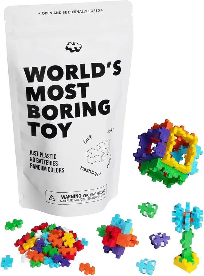 PLUS PLUS World's Most Boring Toy, 300 Piece Interlocking Building Blocks