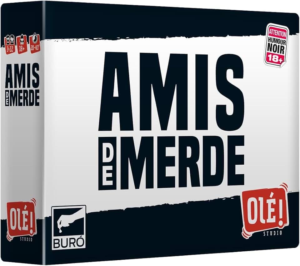 Olé! Studio Amis DE Merde ? Le Jeu Qui ruine Vos amitiés ! Qui Sera l?ami de Merde de la soirée ? - Jeu de Cartes - Jeu de société Amusant pour Adultes - Idée Cadeau