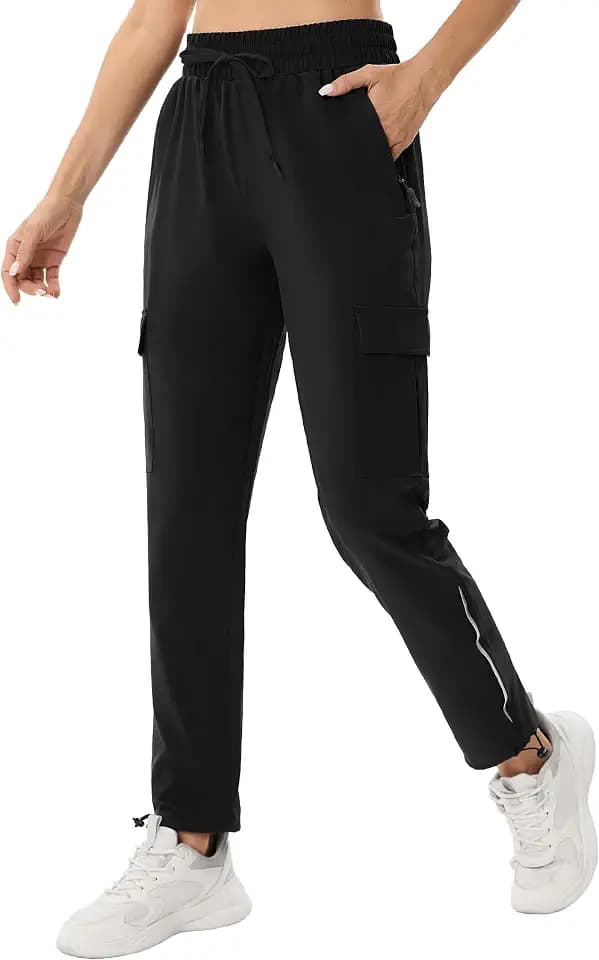ANGEL CITIZ Damen Cargohose Jogginghose Leichter Trekkinghose Wanderhose Schnelltrocken Wasserdicht Outdoorhose Sommer Golfhose