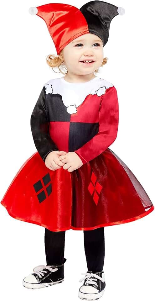 amscan - Baby & Toddler Officially Licensed Harley Quinn Fancy Dress Costume Age: 6 Months-3 Years