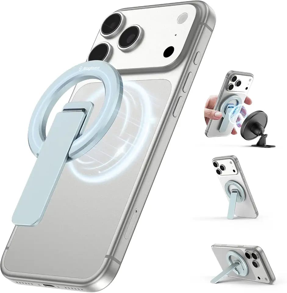 Dual-Sided Magnetic Phone Stand, for MagSafe Adjustable Kickstand Blue