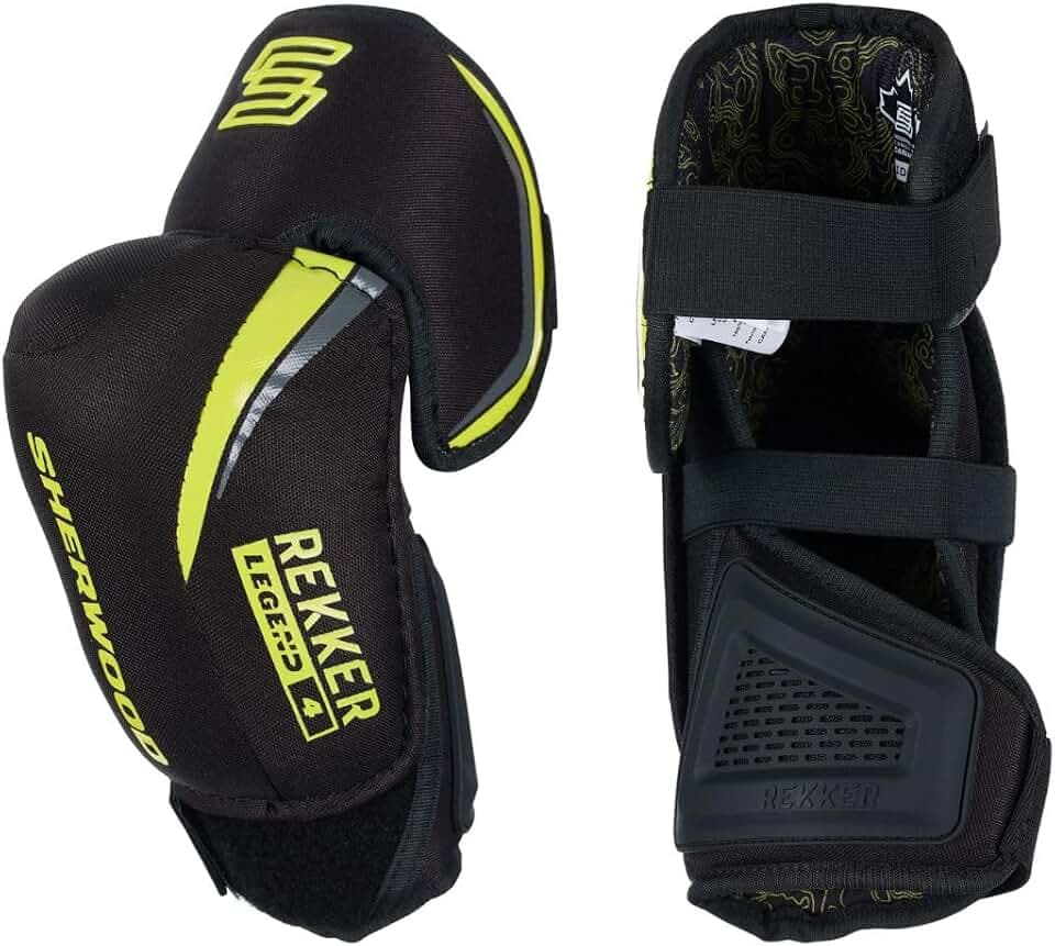 Sherwood Rekker Legend 4 Senior Adult Junior Ice Hockey Elbow Pads, Protective Gear