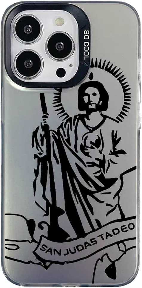 San Judas Tadeo Phone Case for iPhone 17 Pro Max, Black