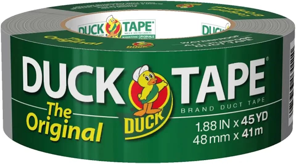 The Original Duck Tape Brand Duct Tape, 1-Pack 1.88 Inch x 45 Yard, Silver, B-450-12 (394468)