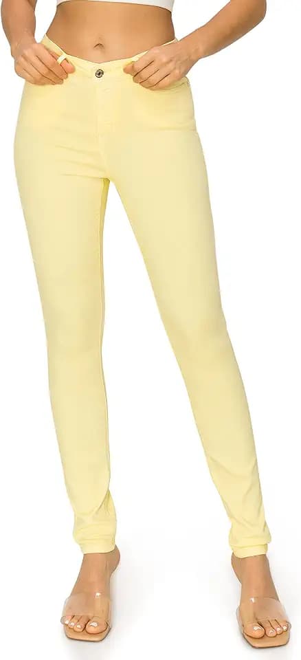 KHAKI & BLUE Women’s The Everyday Garment-Dyed Skinny Jeans – Soft Stretchy High Rise Comfy Casual Pants