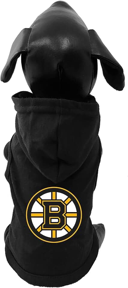 All Star Dogs NHL Unisex NHL Boston Bruins Cotton Hooded Dog Shirt