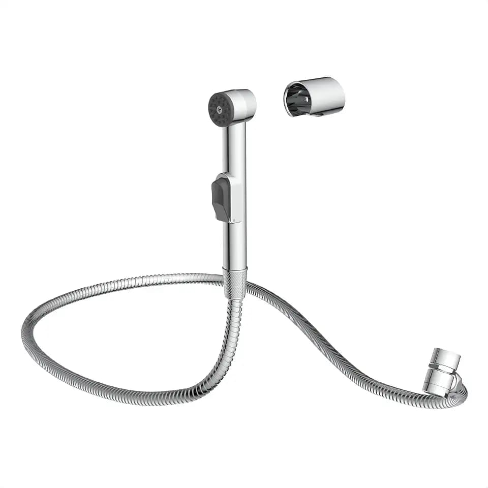 EISL DX25 Waschbeckenbrause, Handbrause für Küche, Bad, Waschküche oder Werkstatt, Waschbeckendusche, ideal zum Nachrüsten, Set mit Schlauch (150mm) und Adapter, Toilettenbrause, Chrom