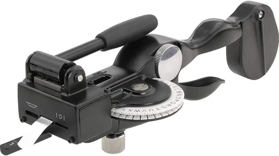 Metal Industrial Tapewriter,1/2" Tape,10-12"x3-1/2"x3-1/4, Sold as 1 Each