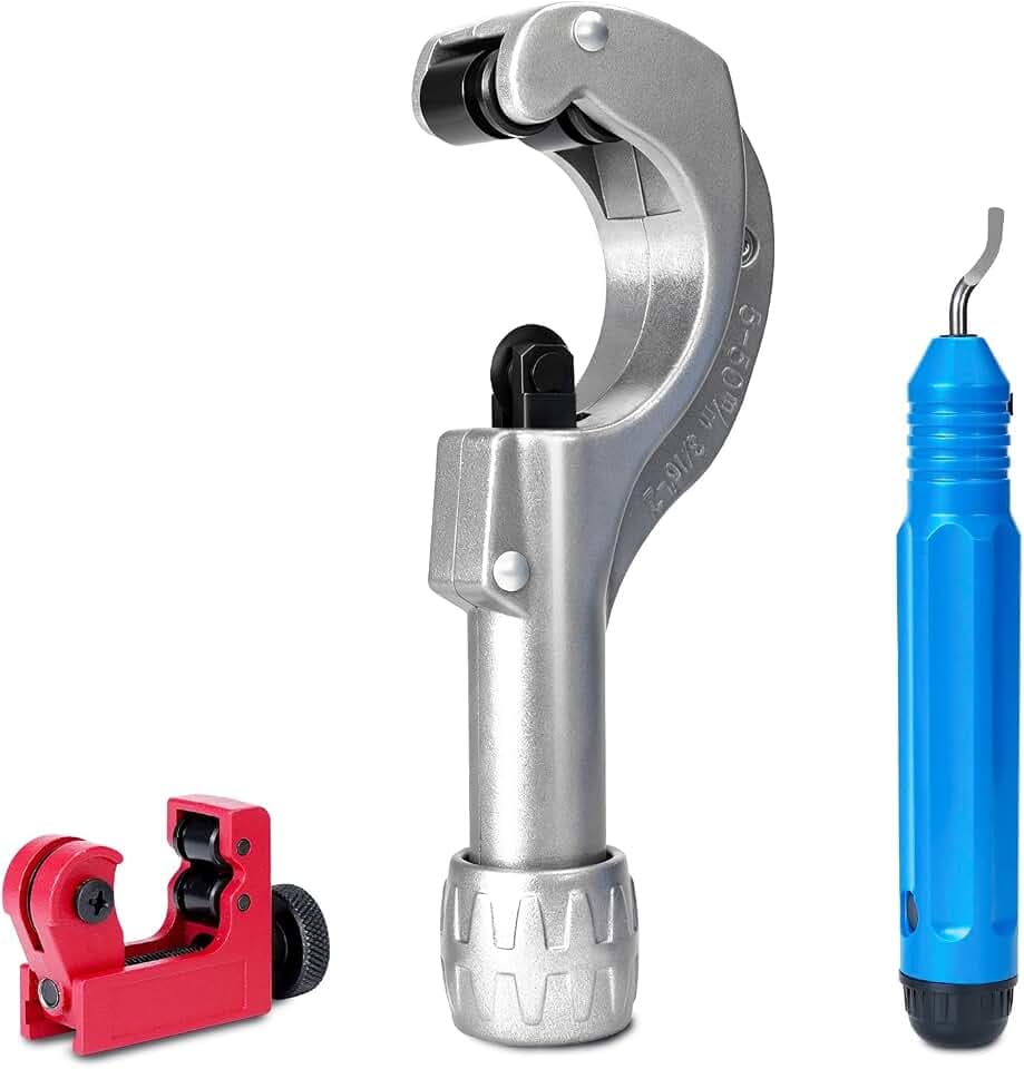 HYCHIKA Rohrschneider 3–50 mm / 0.1–2" mit Entgrater – Vielseitiger Rohrschneider für Alle Gängigen Metalle wie Kupfer, Aluminium Sowie für Verbundrohre