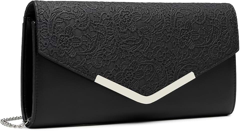 Miss Lulu Elegante Damenhandtasche, Clutch und Clutch aus Leder, Damentasche, elegante Clutch für Zeremonien