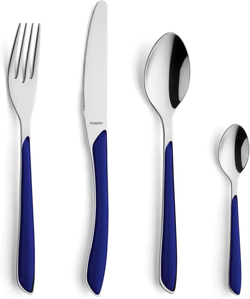 Kuppels PRISMA Besteck Set 24-tlg, 6 Personen, Indigoblau, 18/0 Edelstahl