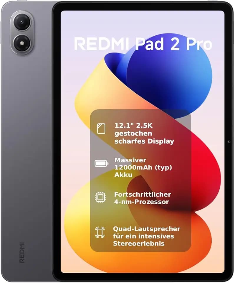 XIAOMI REDMI Pad 2 Pro, 6+128GB, 12,1" 2,5K 120Hz Display, Graphitgrau