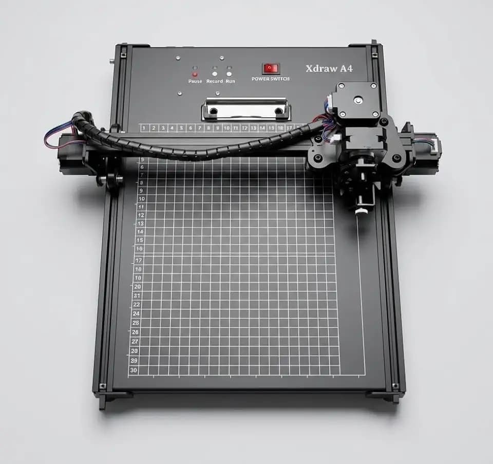 Half-Auto A4 Pen Plotter, xDraw A4 XYZ Pen Plotter, Signature Drawing Writing Robot with Offline Function, Enlarged Base Plate 12 x 12''