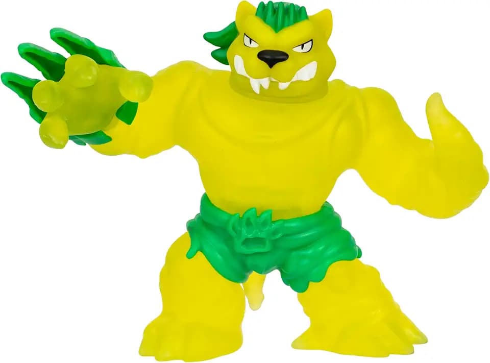 Heroes of GOO JIT Zu Meteor Madness Jagooar-Actionfigur, dehnbar, mit einzigartiger elastischer Schleimfüllung & Meteor-Kampfhandschuh, haptisches Spielzeug, bis auf die dreifache Größe dehnbar