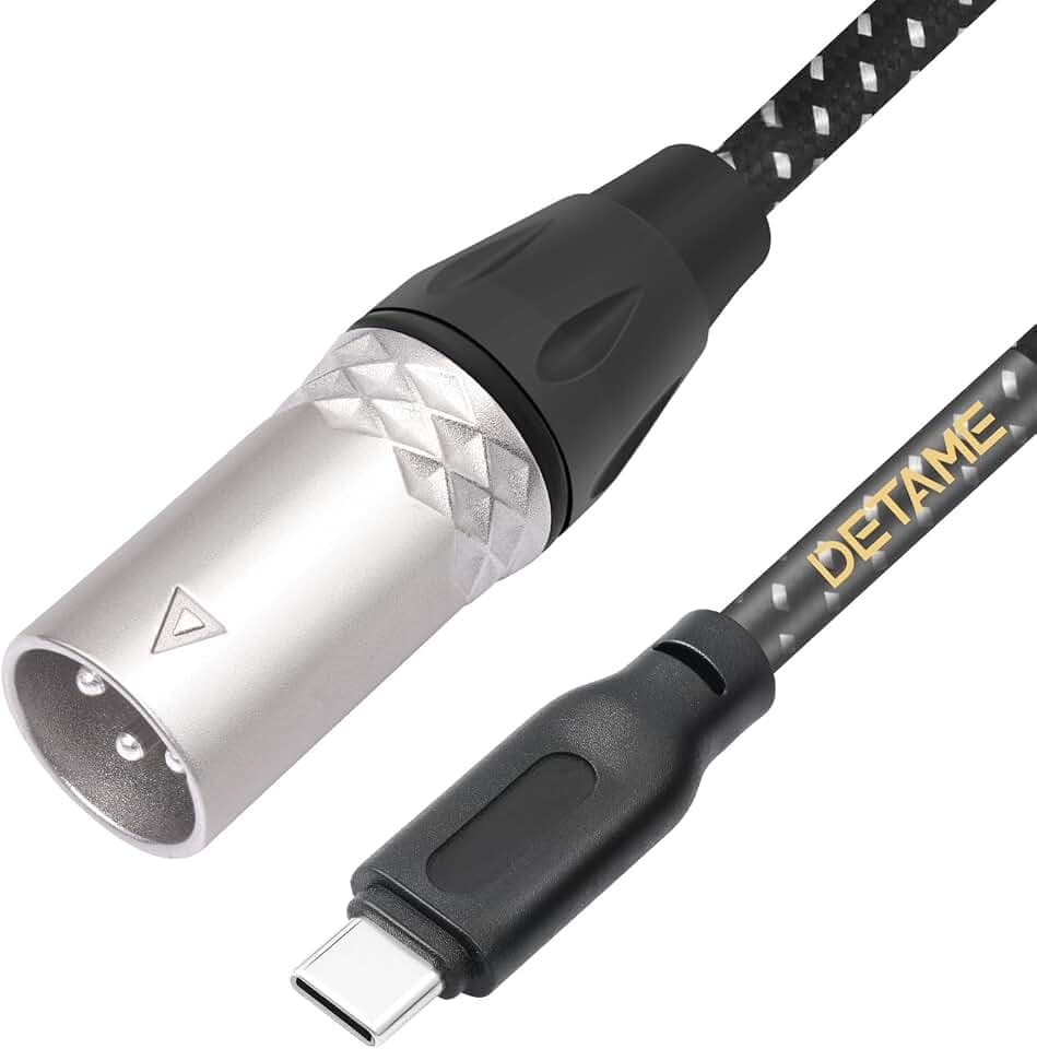 USB c to XLR Male Audio Cable,24Bit/96Khz USB C Smartphone/Laptop to XLR Male Output Cable for Amplifier, Speaker, Mixer Console, etc-3.3FT