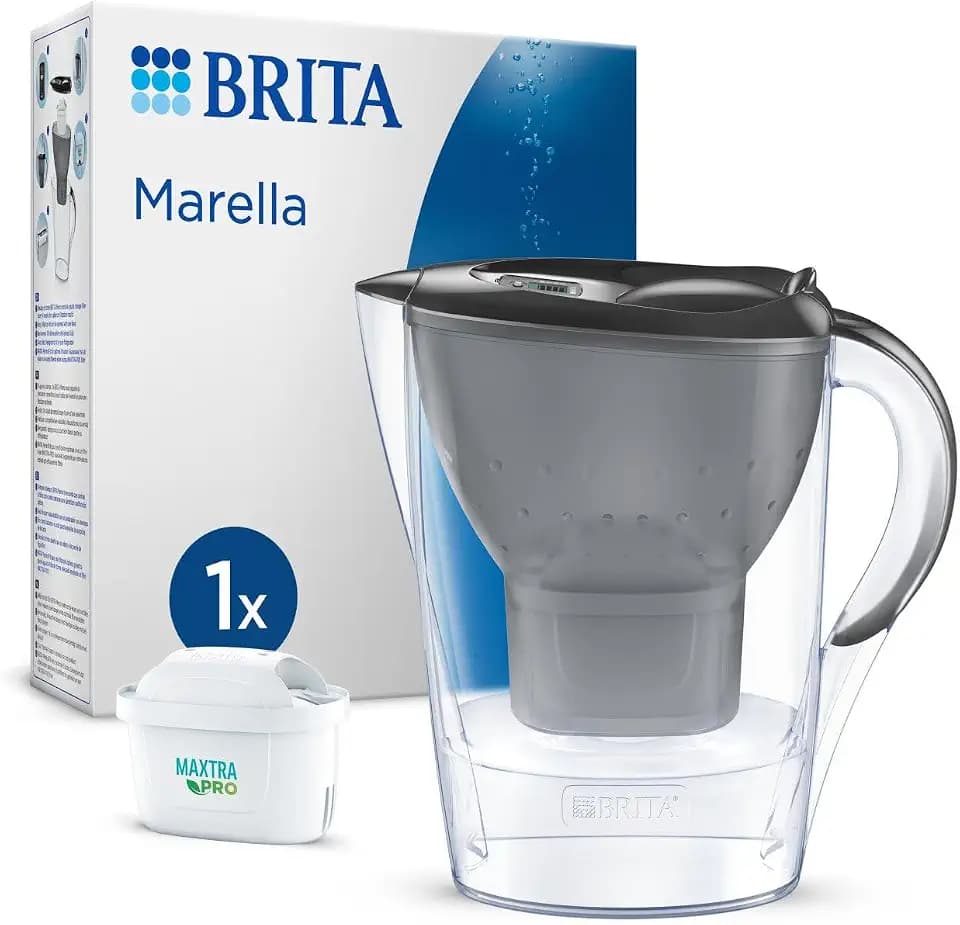 BRITA Wasserfilter-Kanne MAXTRA Marella, 1x Pure Performance Kartusche