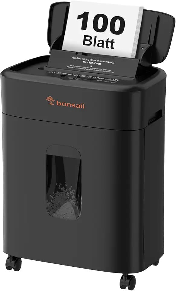 Bonsaii Aktenvernichter 100 Blatt Auto-Feed, P-4 Mikroschnitt