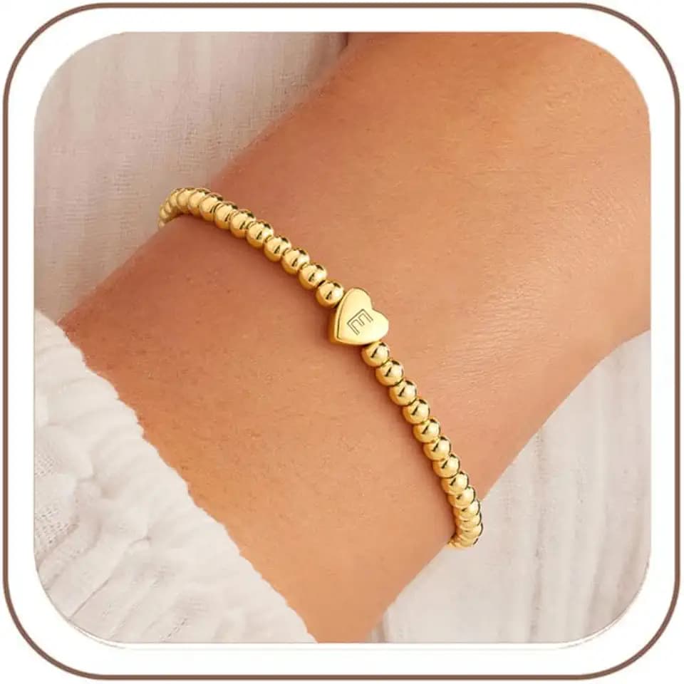 Turandoss Beaded Initial Bracelets for Girls Women, Teen Girl Gifts Jewelry