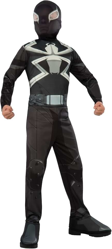 Rubies I-610872M Marvel Spider-Man Ultimate Agent Venom Kostüm für Kinder, Einheitsfarbe, Größe M