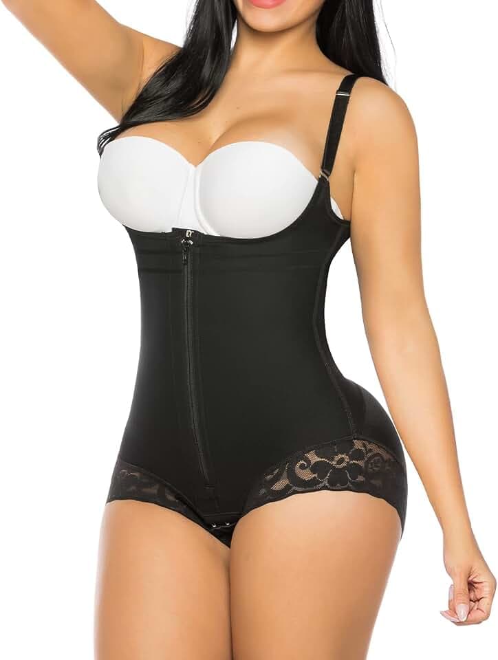 YIANNA Shapewear Damen Bauchweg Stark Formend Body Shaper Bodysuit Miederbody Figurformender Fajas Colombianas
