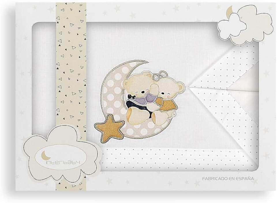 Interbaby - Bettwäsche Kinderbett Liebesbär Beige