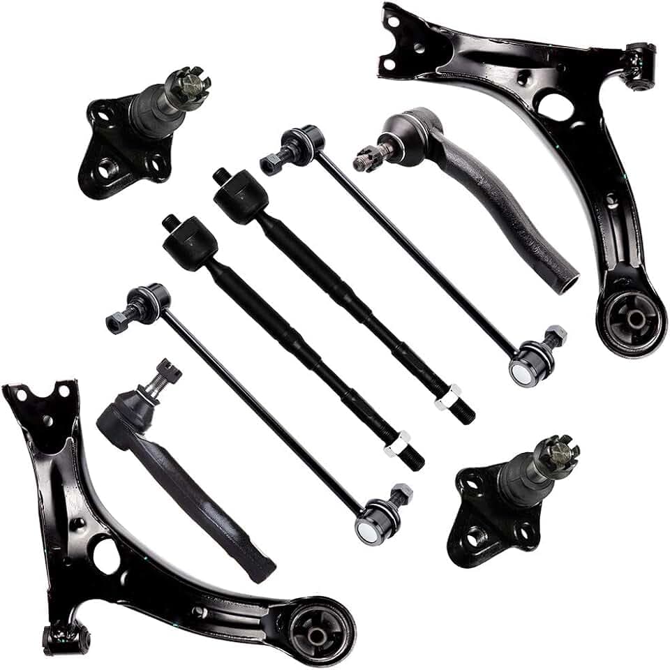 SCITOO 10-Pc Set Suspension Kit For Corolla Front Sway Bar End Link,Inner Tie Rod End,Lower Ball Joint,Lower Control Arm,Outer Tie Rod End