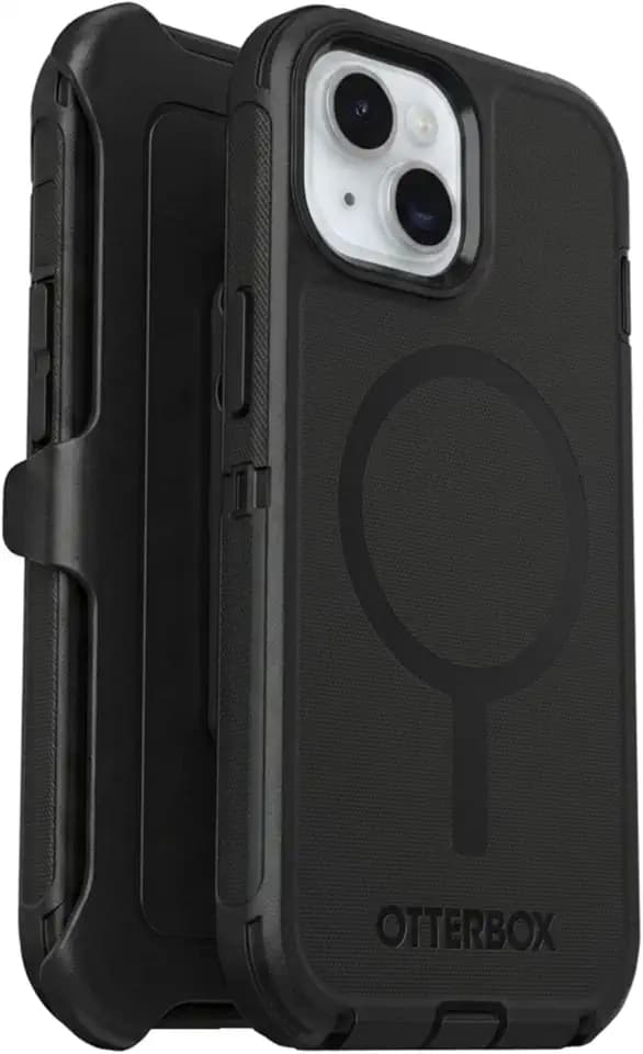OtterBox iPhone 17e & iPhone 16e (Only) - Defender Series MagSafe Case - Black - Built-in Magnets - Screenless - Rugged & Durable - with Port Protection - Holster Clip Included - Non-Retail Packaging