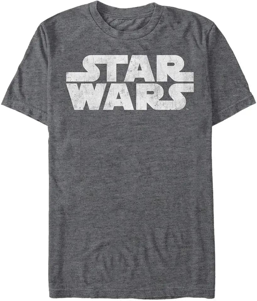 STAR WARS mens Simplest Logo Graphic Long Sleeve TeeShirt