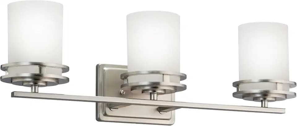 Kichler Hendrik 3-Light Bathroom Vanity Light, Brushed Nickel