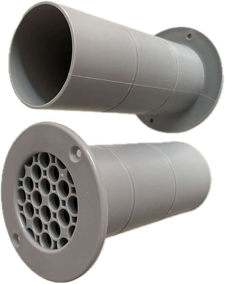 Gas-Tropfenentlüftung, 2 Stück, für Wohnwagen, Wohnmobil, Van, Umrüstung, 120 mm x 75 mm, mit Aussparungsmarkierung, Grau, selbstgebaut